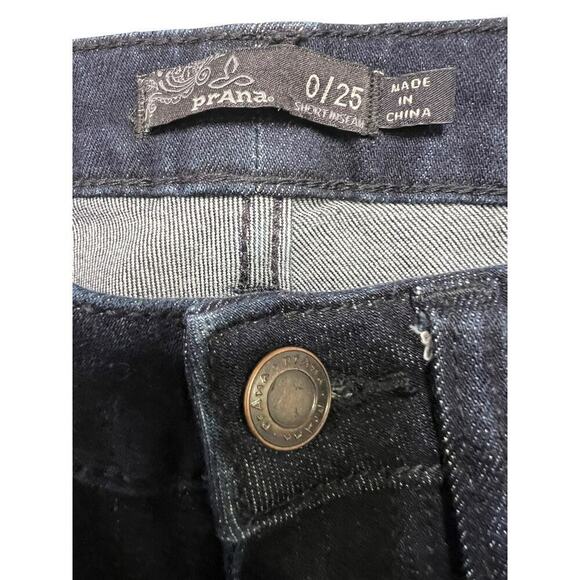 Prana‎ Women’s Sienna Mid Rise Jeans - Dark Blue Raw Hem W4320SH46 - 0 / 25 - Picture 5 of 8